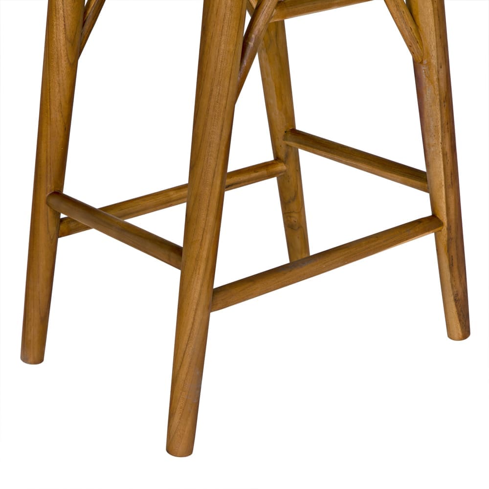 Murphy Counter Stool, Teak in Clear Coat Flat — Noir Furniture