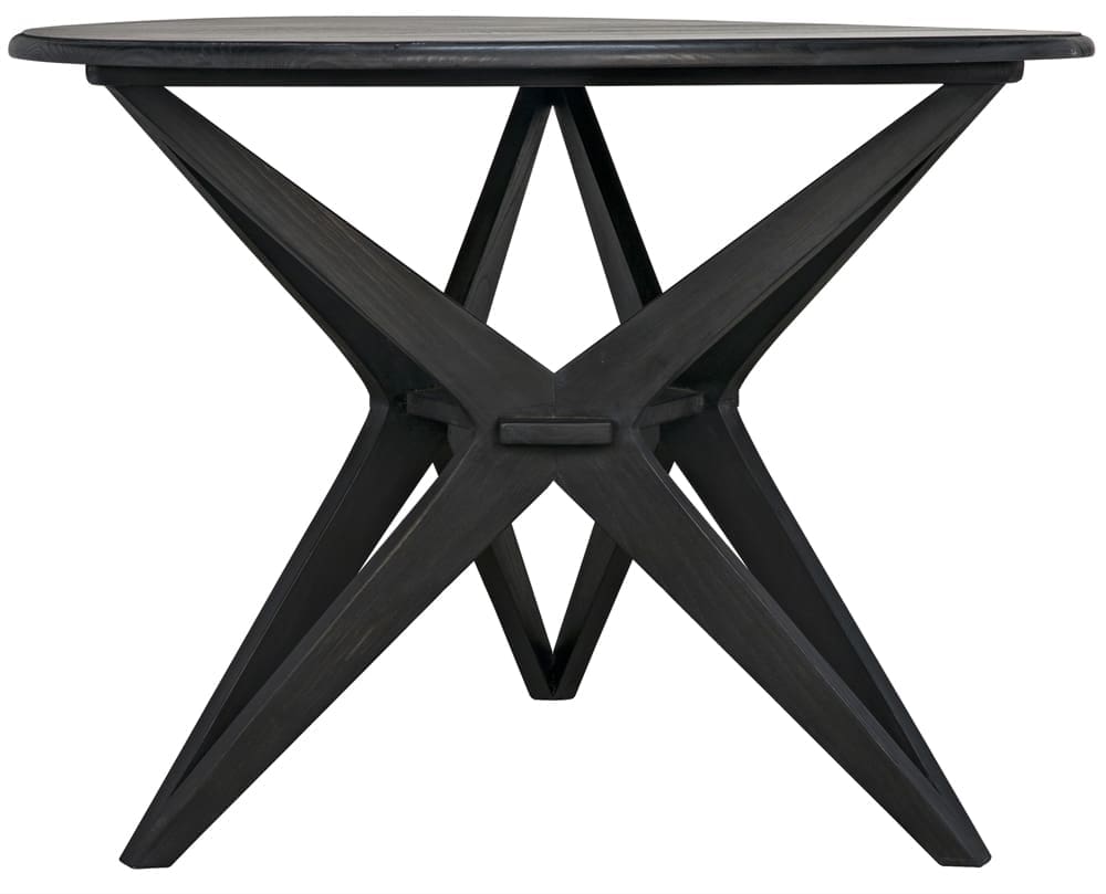 Victor Dining Table, Charcoal Black in Charcoal Black — Noir Furniture