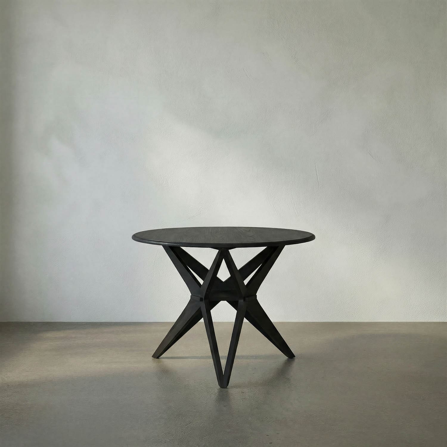 Victor Dining Table, Charcoal Black