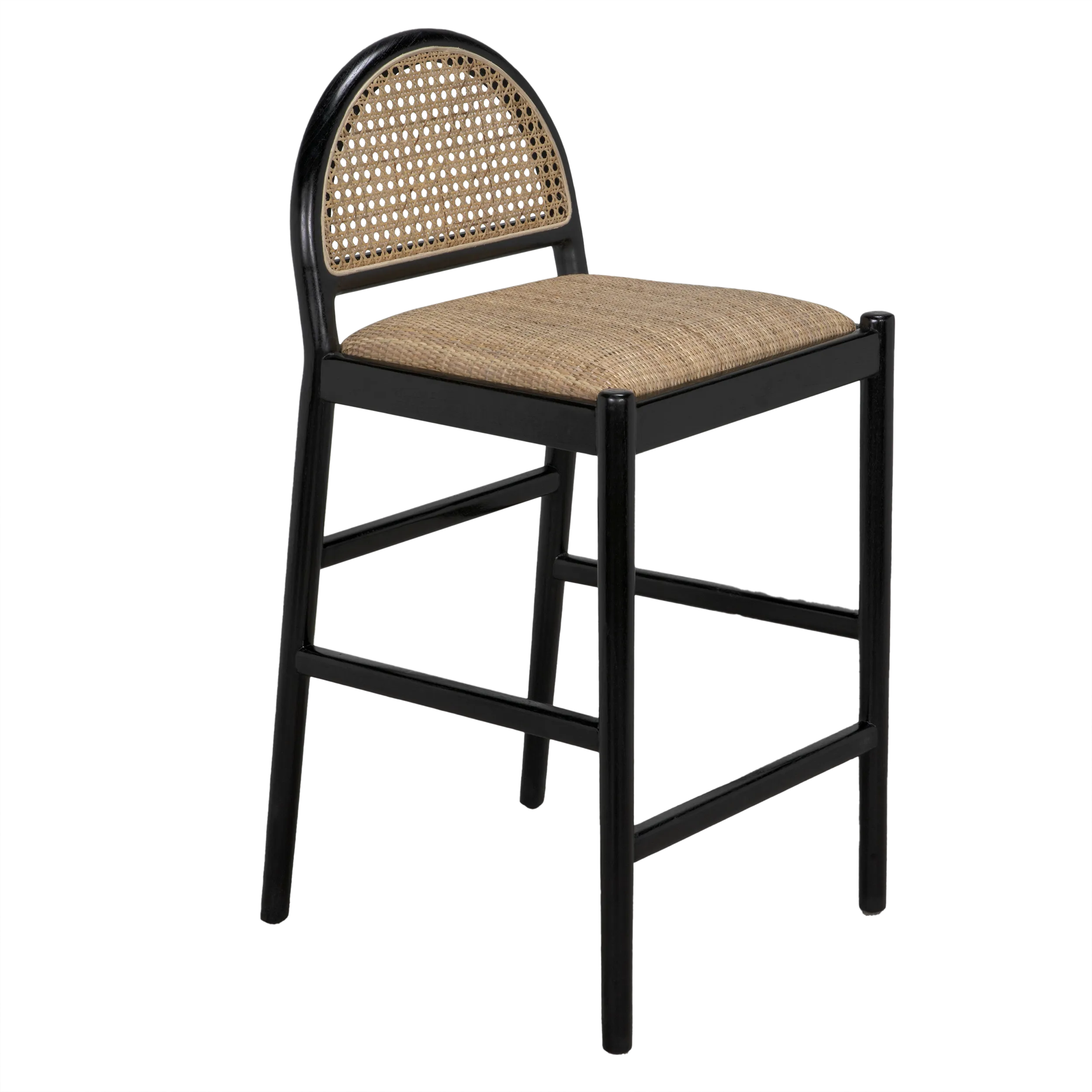 Peter Counter Stool in Charcoal Black — Noir Furniture