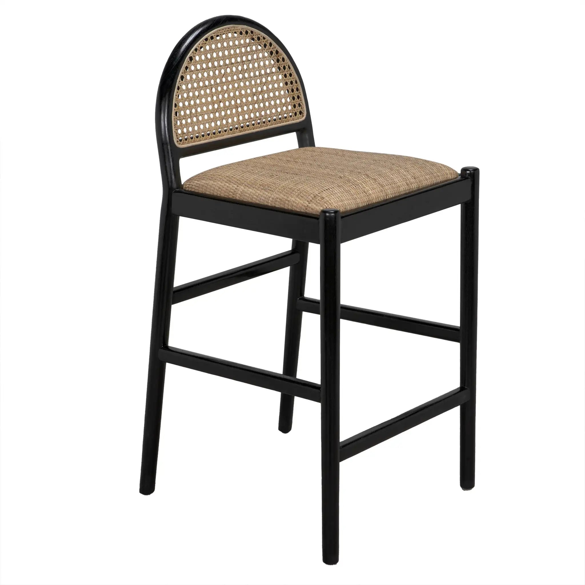 Peter Counter Stool in Charcoal Black — Noir Furniture