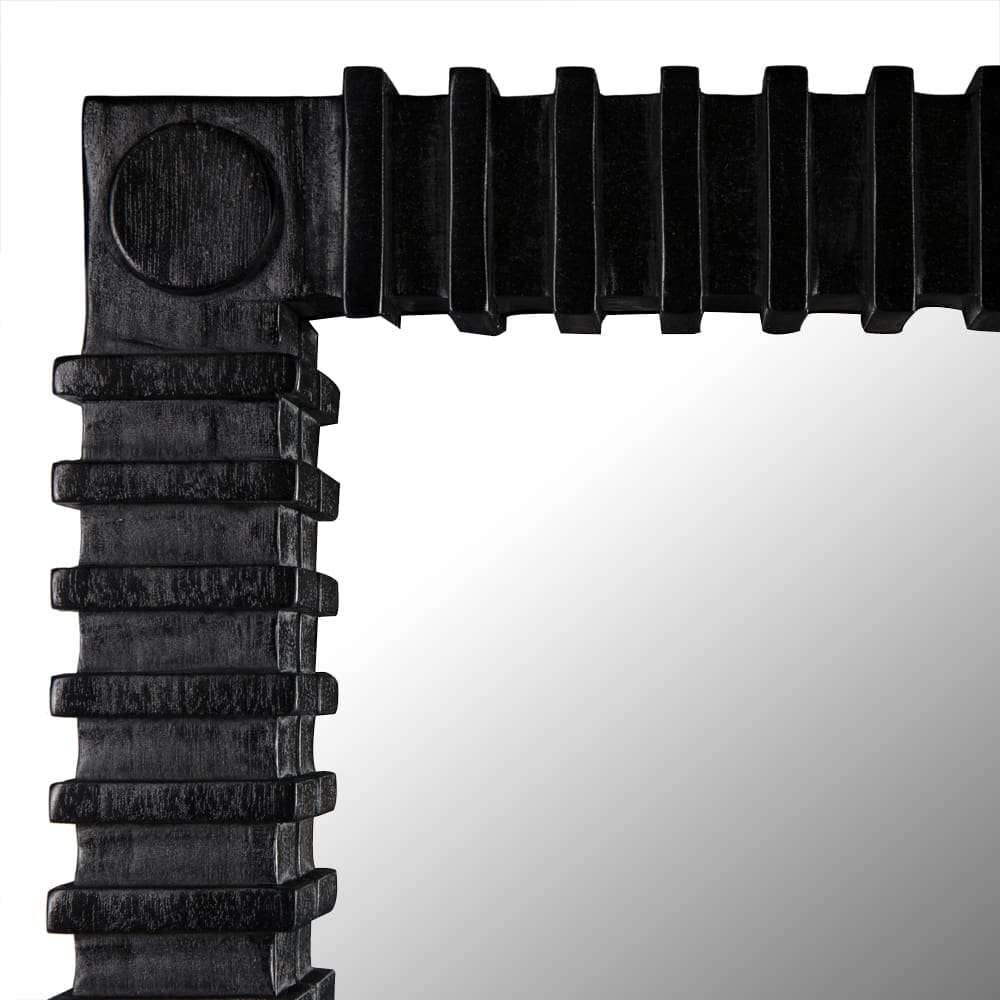 Rift Mirror, Charcoal Black in Charcoal Black — Noir Furniture