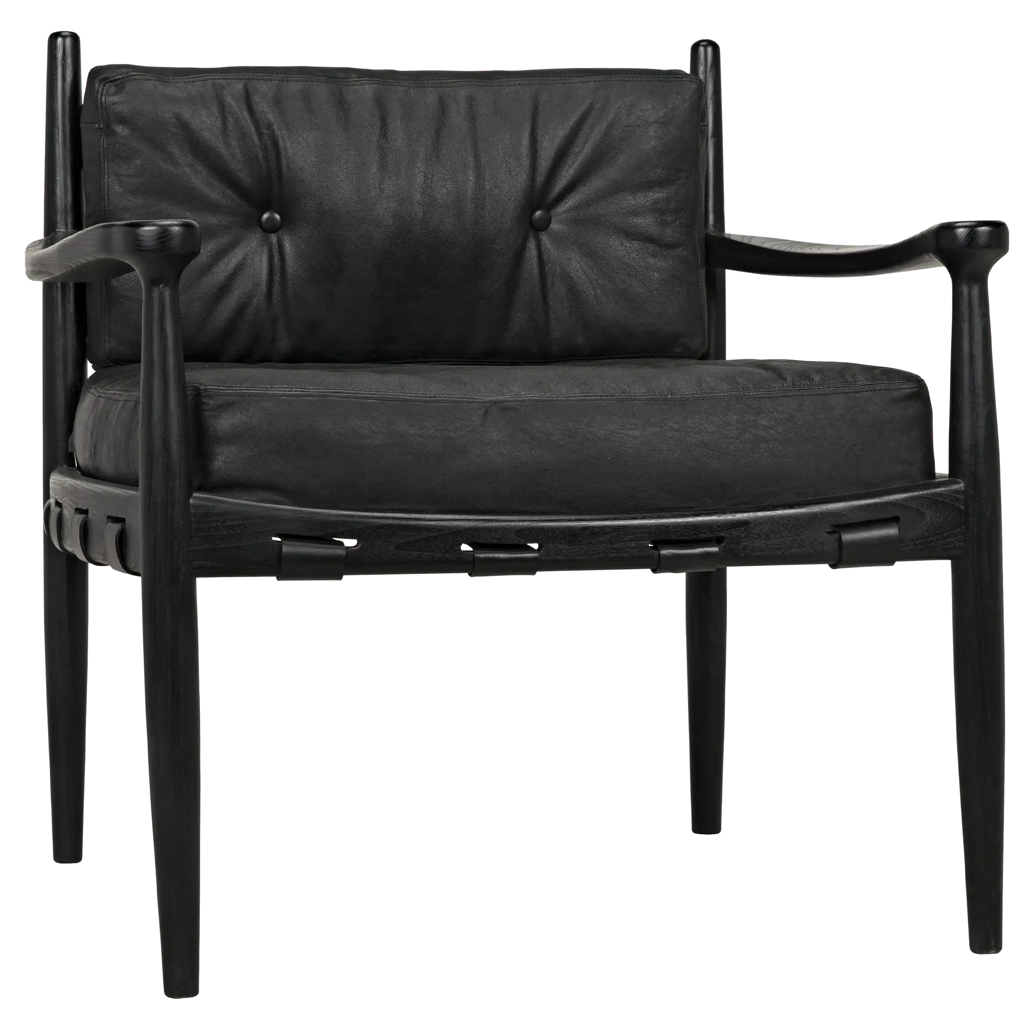 Fogel Lounge Chair, Charcoal Black in Charcoal Black — Noir Furniture