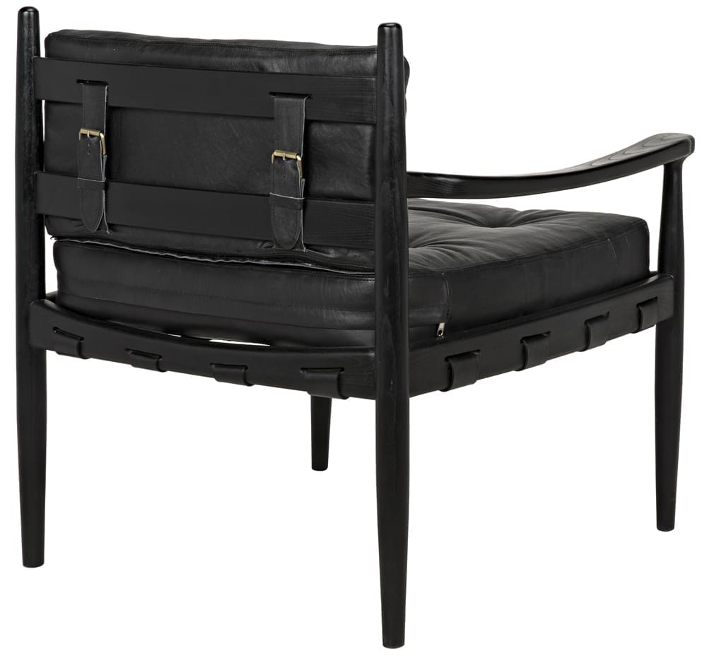 Fogel Lounge Chair, Charcoal Black in Charcoal Black — Noir Furniture
