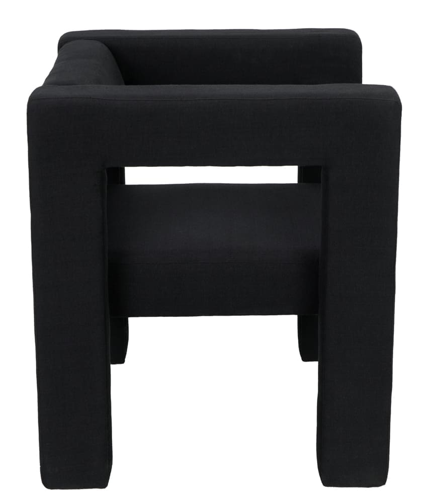 Felix Chair in FRF004 (Black Cotton) — Noir Furniture