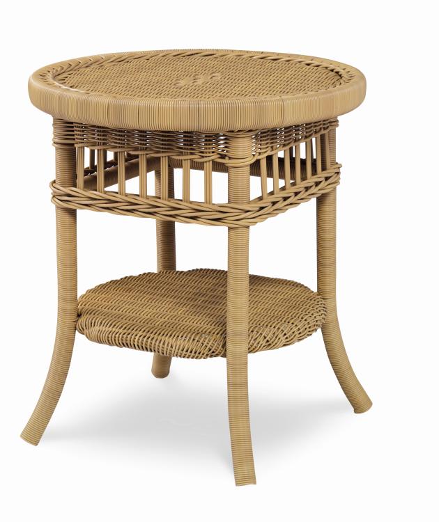 Mainland Wicker Side Table W/ Tempered Glass – Side Tables by Century Furniture | Sutter & Vale