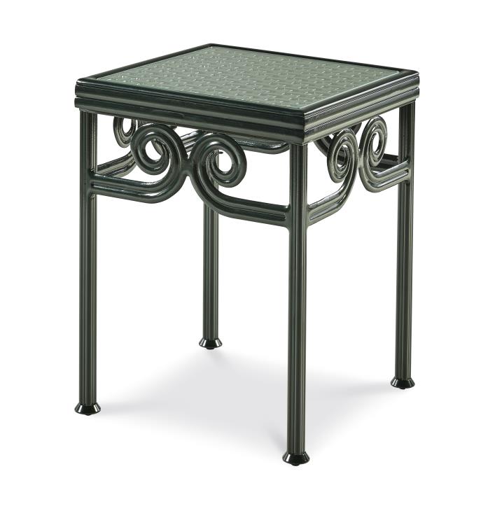 Augustine Metal Side Table W/Tempered Glass – Side Tables by Century Furniture | Sutter & Vale