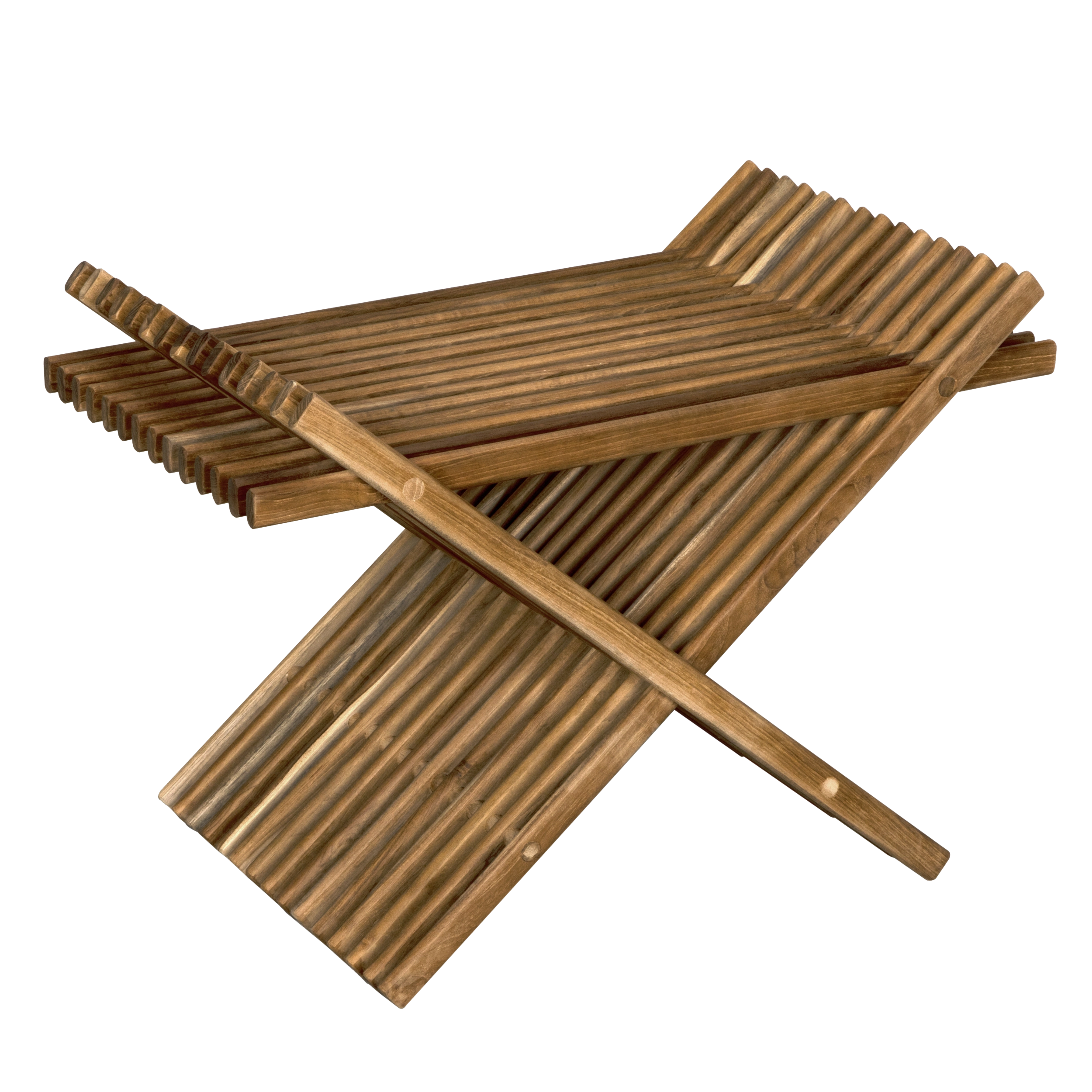 Dede Stool, Teak in Clear Coat Semi-Gloss — Noir Furniture