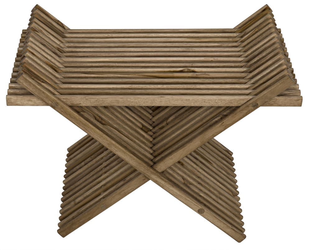 Dede Stool, Teak in Clear Coat Semi-Gloss — Noir Furniture