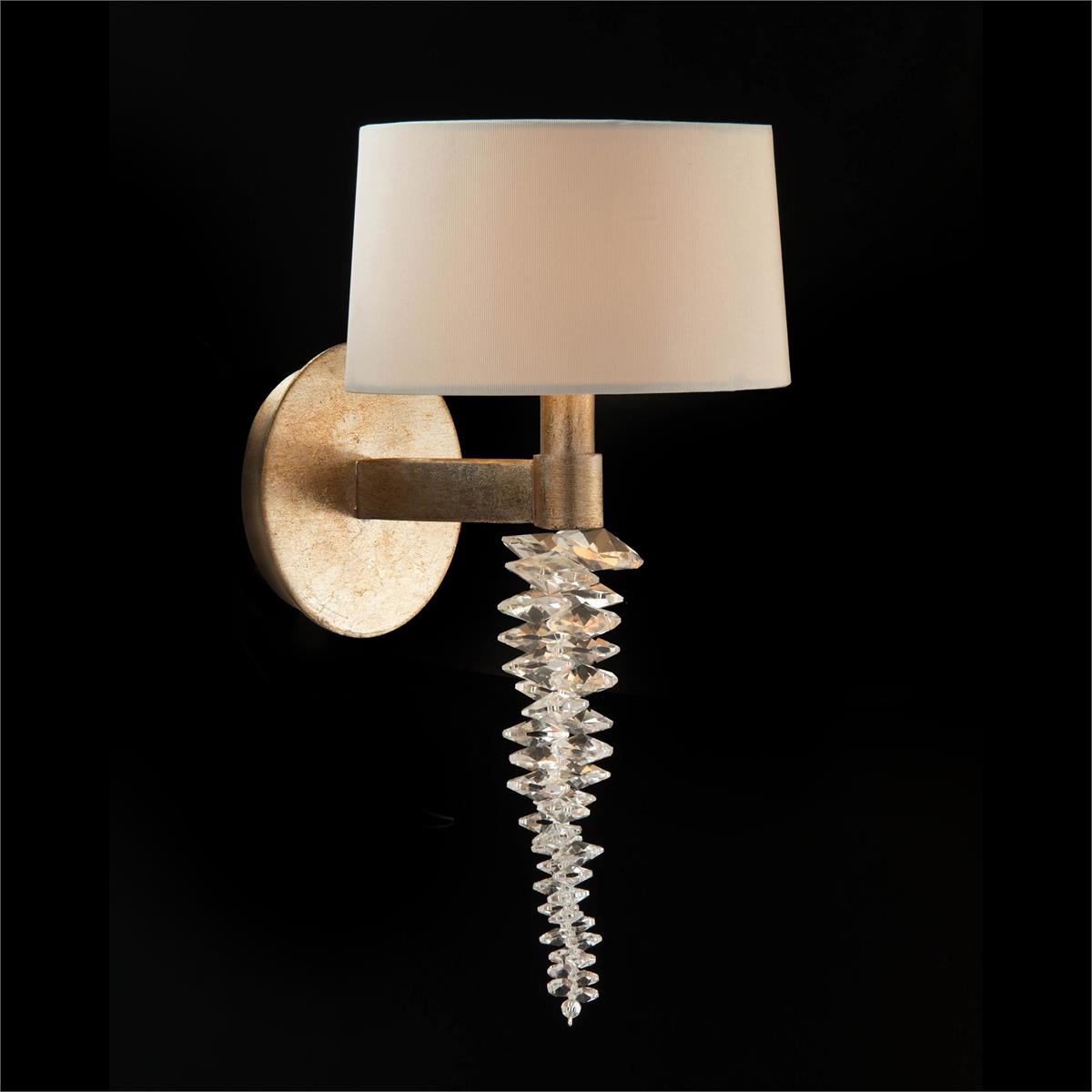 Cascading Crystal Waterfall One-Light Wall Sconce by John Richard | Sutter & Vale