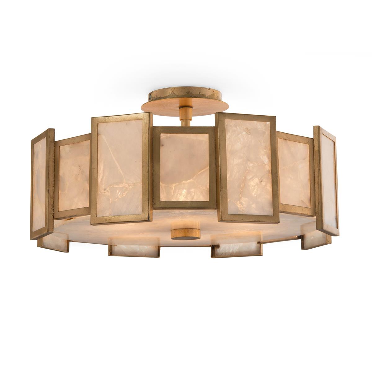 Calcite Panel Six-Light Semi-Flush by John Richard | Sutter & Vale