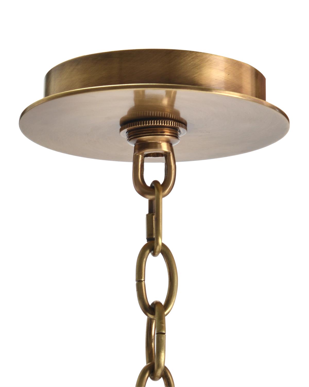 Acrylic And Brass Six-Light Chandelier