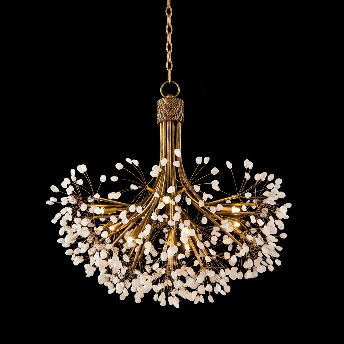 Stone, Quartz Nine-Light Chandelier by John Richard | Sutter & Vale