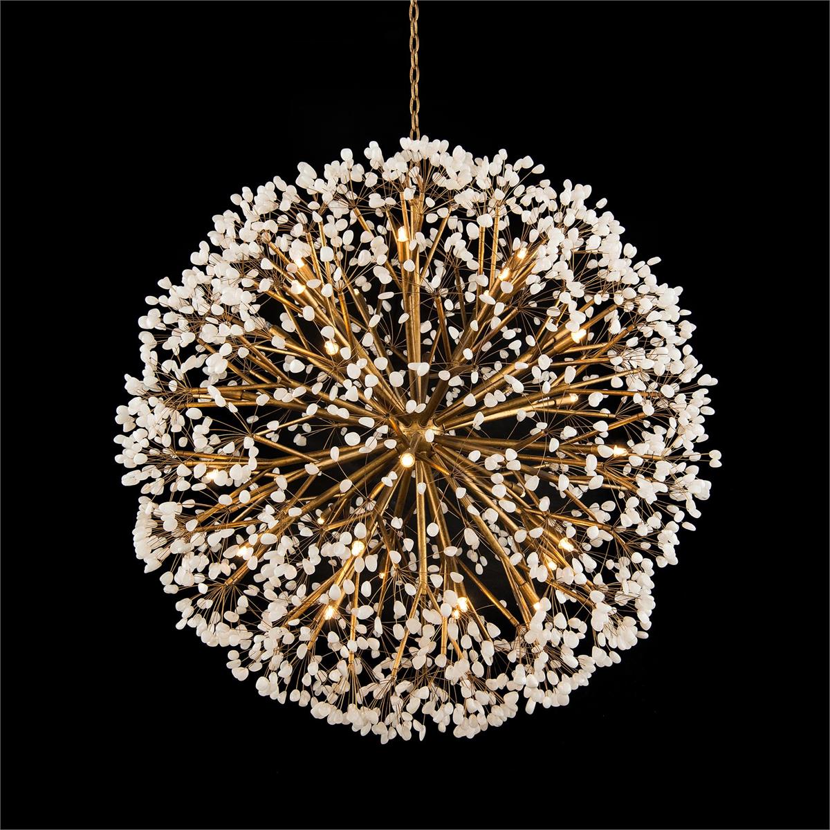Spherical Thirty-Light Stone, Quartz Chandelier by John Richard | Sutter & Vale