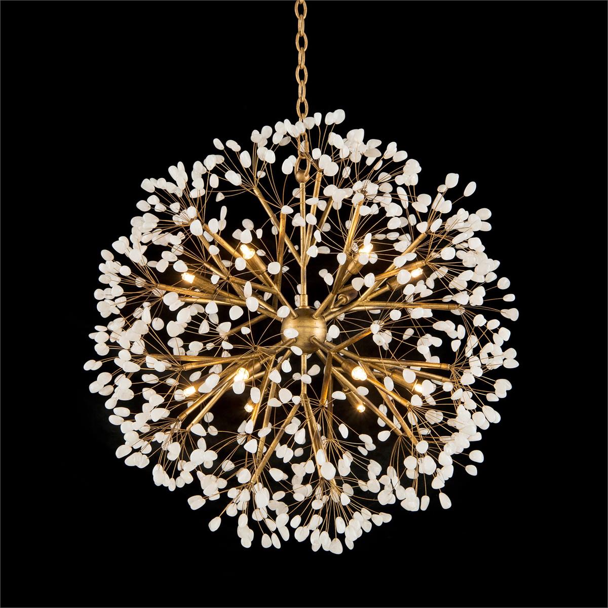 Spherical Twelve-Light Stone, Quartz Chandelier by John Richard | Sutter & Vale