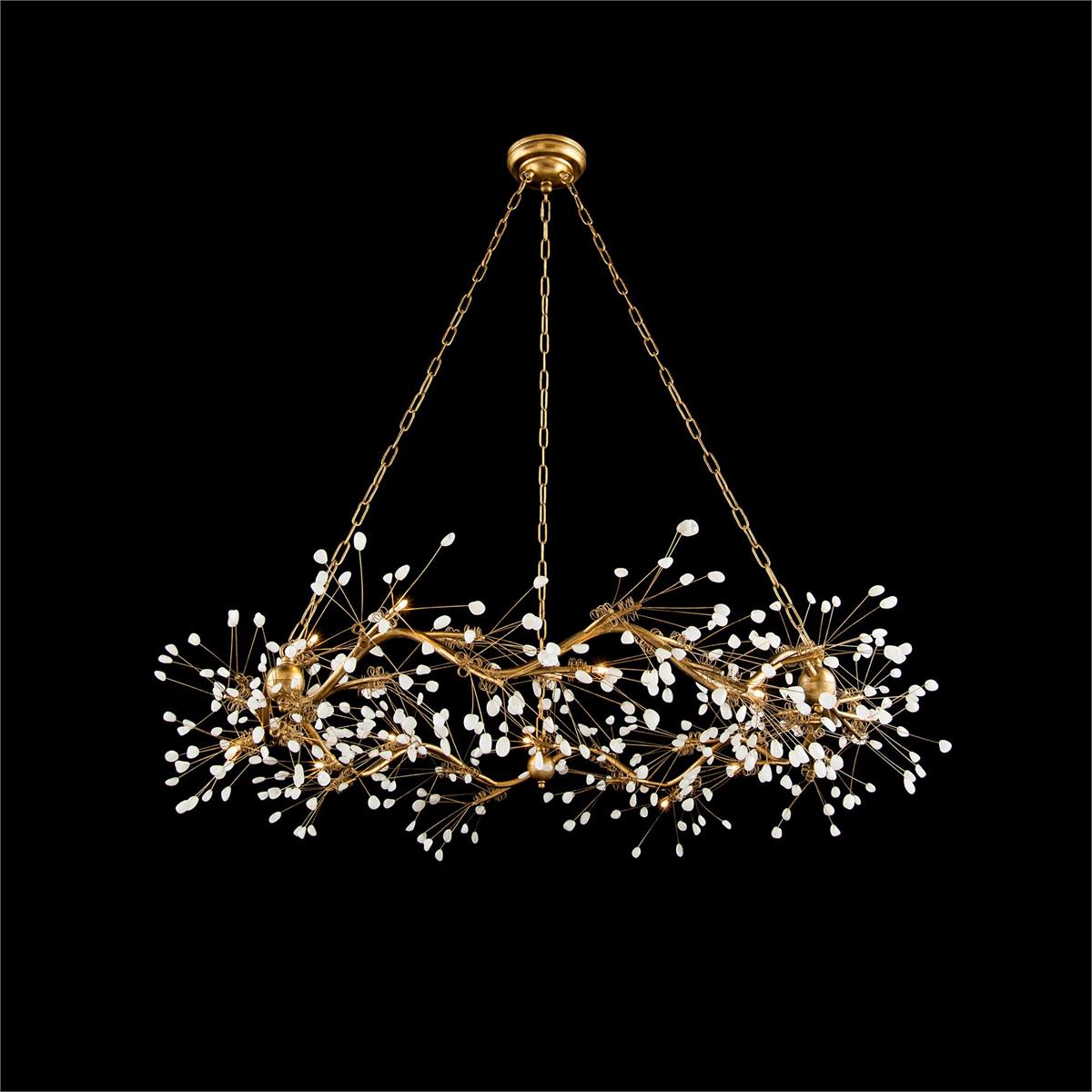 Waving Twelve-Light Stone, Quartz Chandelier by John Richard | Sutter & Vale