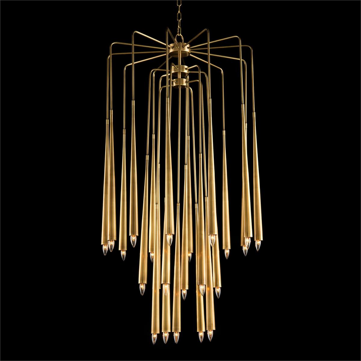 Hans Twenty-Three-Light Brass Chandelier by John Richard | Sutter & Vale