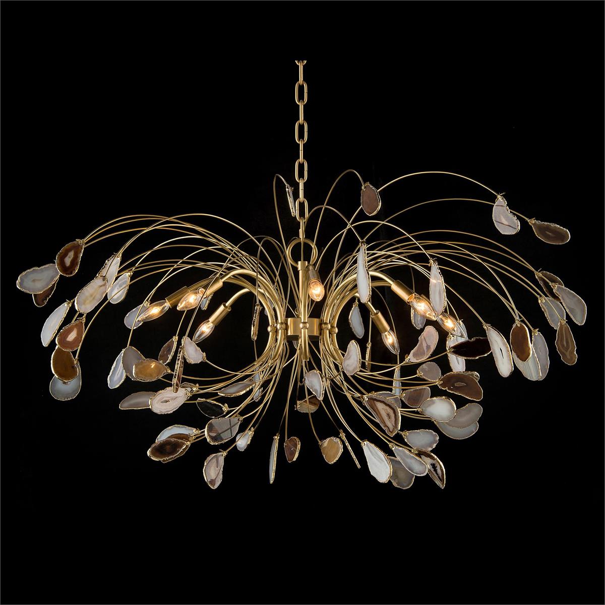 Agate And Brass Eight-Light Chandelier by John Richard | Sutter & Vale