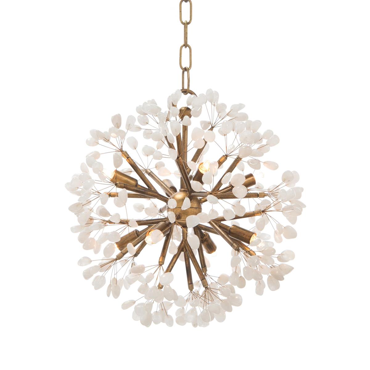 Ceres: Quartz Crystal Spherical Eight-Light Chandelier by John Richard | Sutter & Vale