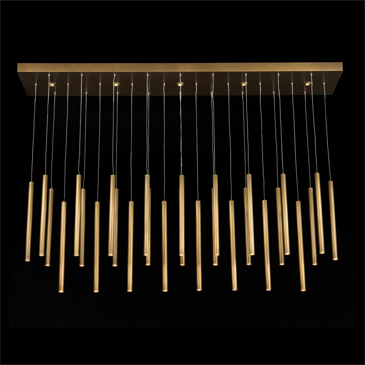 Hans Horizontal Thirty-Five-Light Brass Chandelier by John Richard | Sutter & Vale