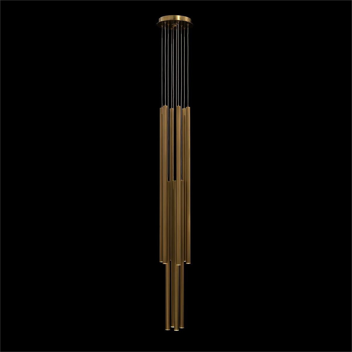 Hans Eleven-Droplight Brass Chandelier by John Richard | Sutter & Vale