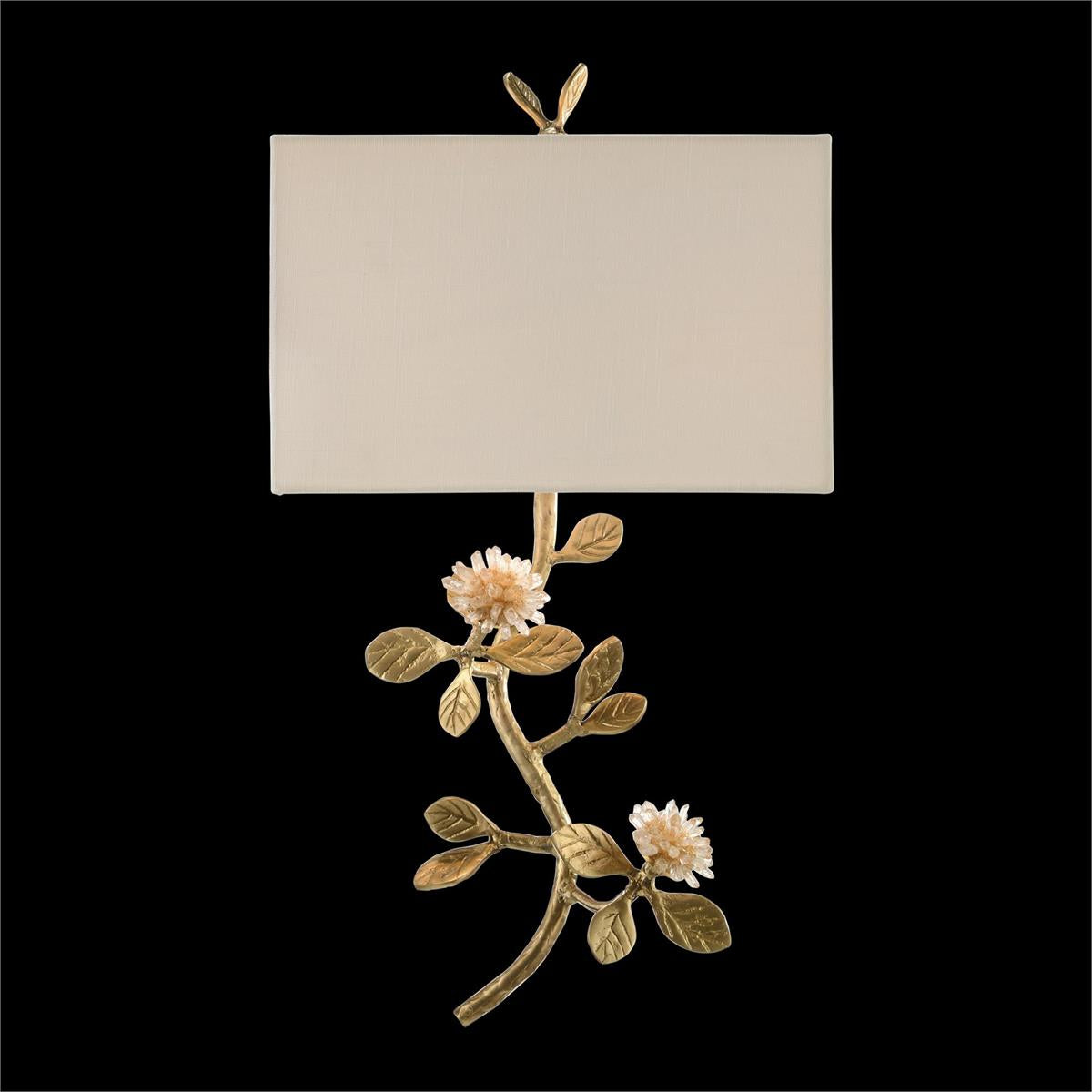 Stone, Quartz Flower Single-Light Wall Sconce by John Richard | Sutter & Vale