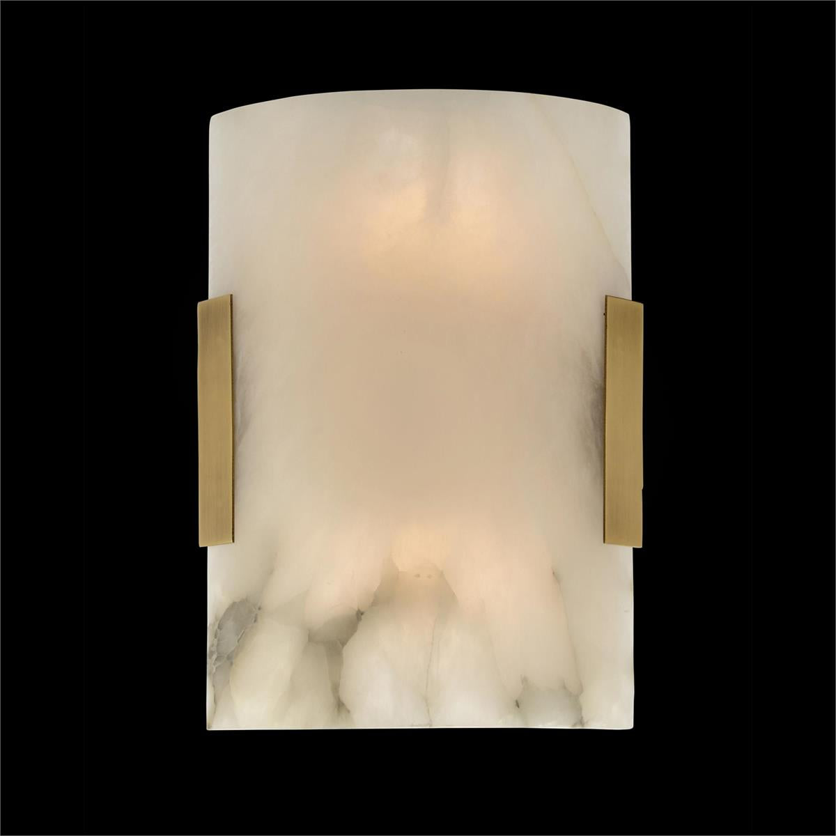 Curved Stone, Alabaster Wall Sconce by John Richard | Sutter & Vale