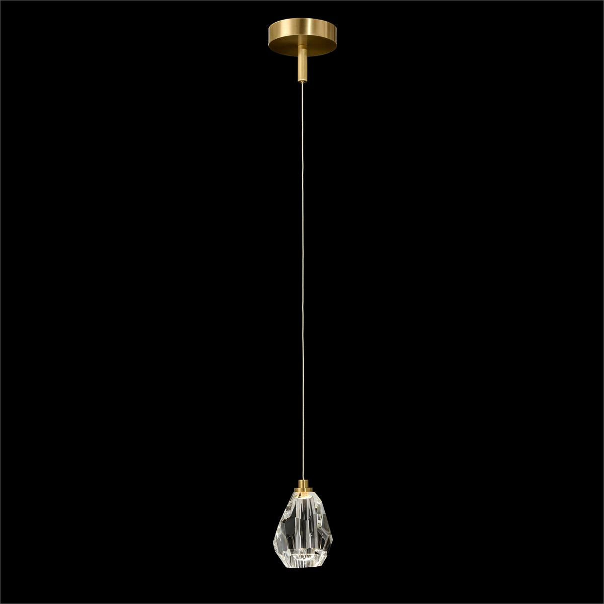 Faceted Chunk Crystal Single Droplight by John Richard | Sutter & Vale