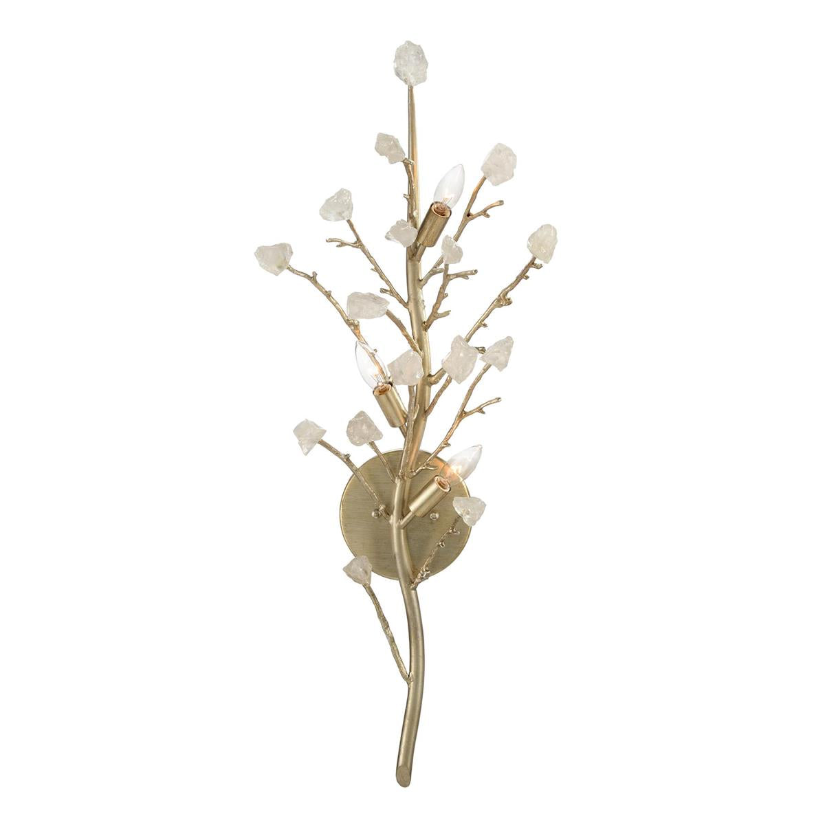 Quartz Branched Three-Light Wall Sconce – Ceiling Lighting by John Richard | Sutter & Vale
