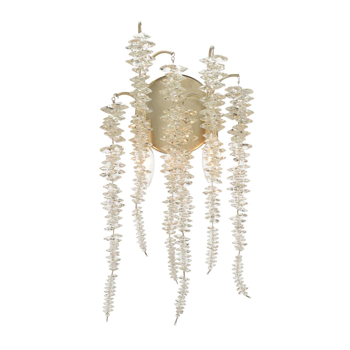 Cascading Crystal Two-Light Wall Sconce – Ceiling Lighting by John Richard | Sutter & Vale