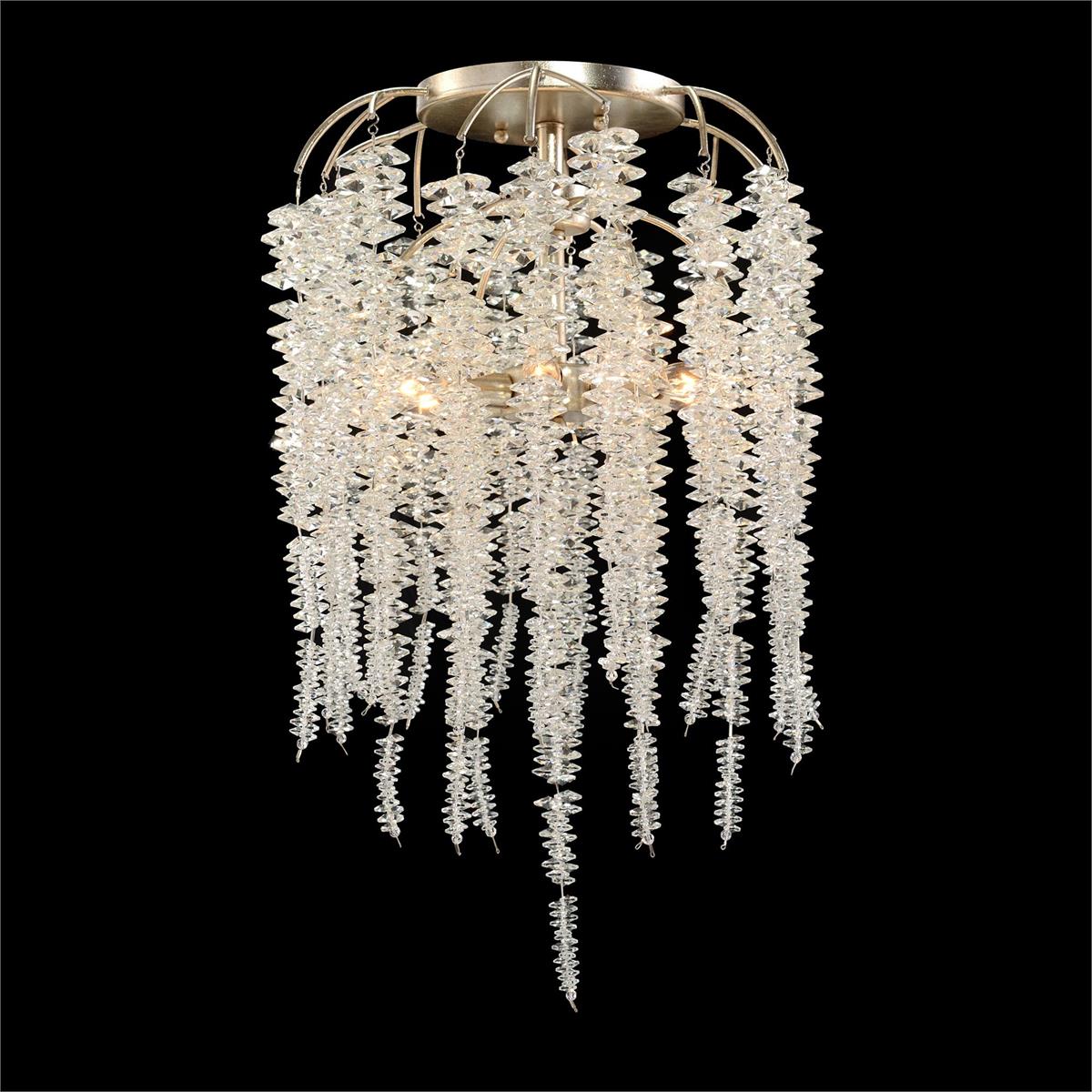 Cascading Crystal Six-Light Semi-Flush – Ceiling Lighting by John Richard | Sutter & Vale
