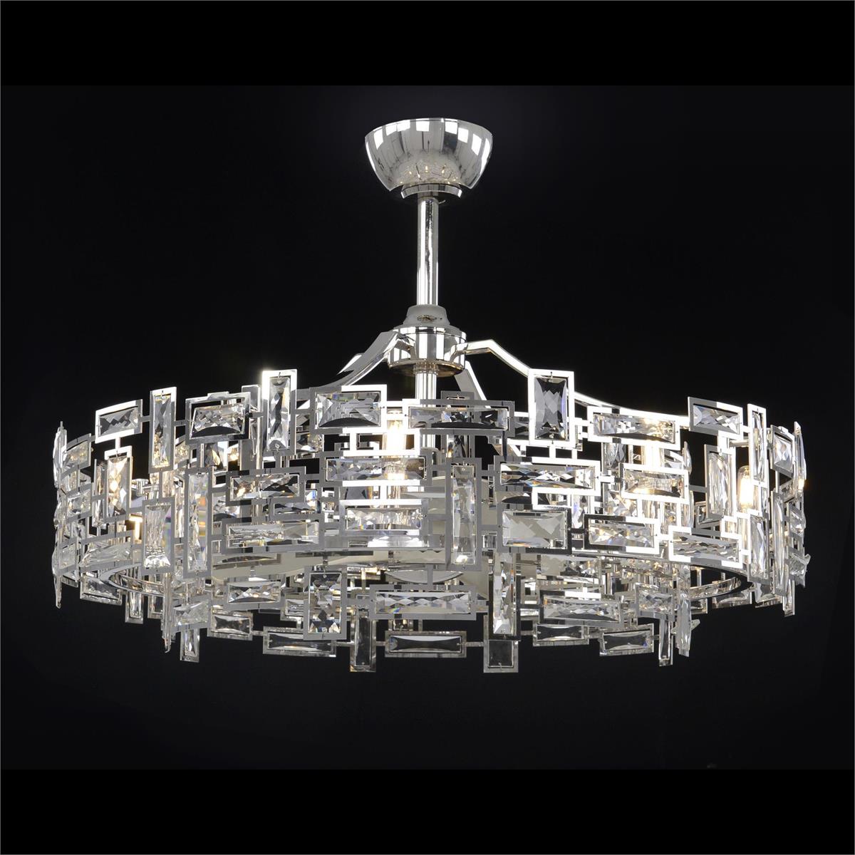 Eight-Light Chandelier with Fan – Ceiling Lighting by John Richard | Sutter & Vale