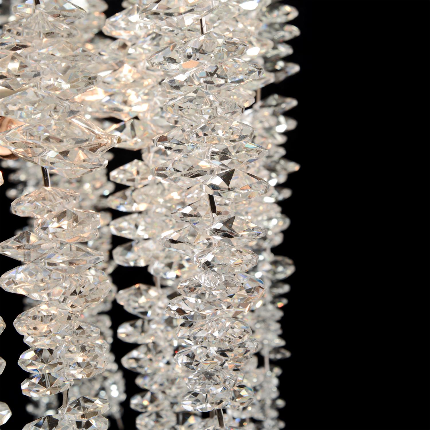 Cascading Crystal Twelve-Light Chandelier