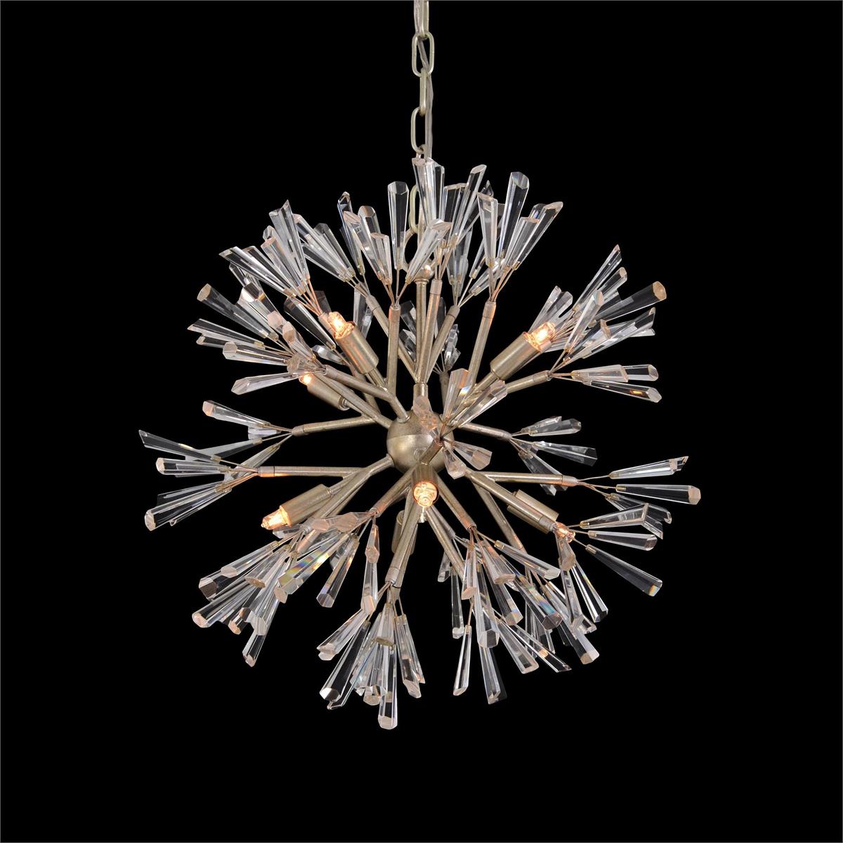 Luna:  Crystal Wand Branched Eight-Light Pendant Chandelier – Ceiling Lighting by John Richard | Sutter & Vale