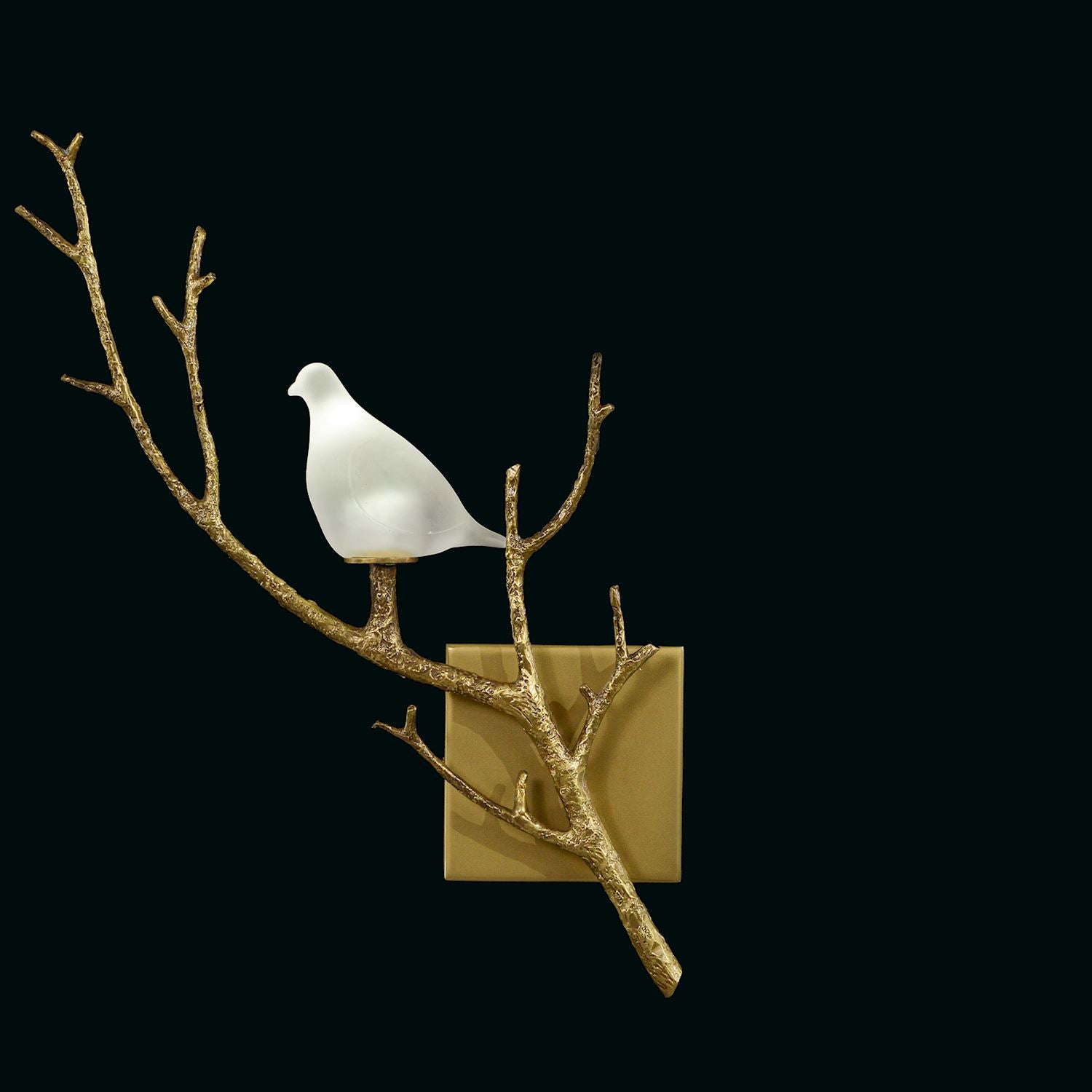 White Lazurite Dove and Brass Wall Sconce I by John Richard | Sutter & Vale