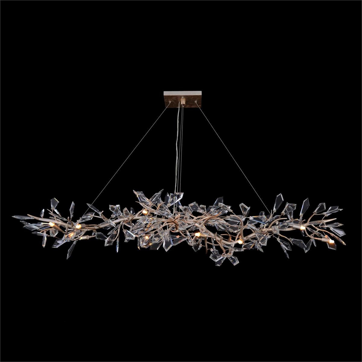 Kotta Fourteen-Light Cut-Crystal Oblong Chandelier by John Richard | Sutter & Vale