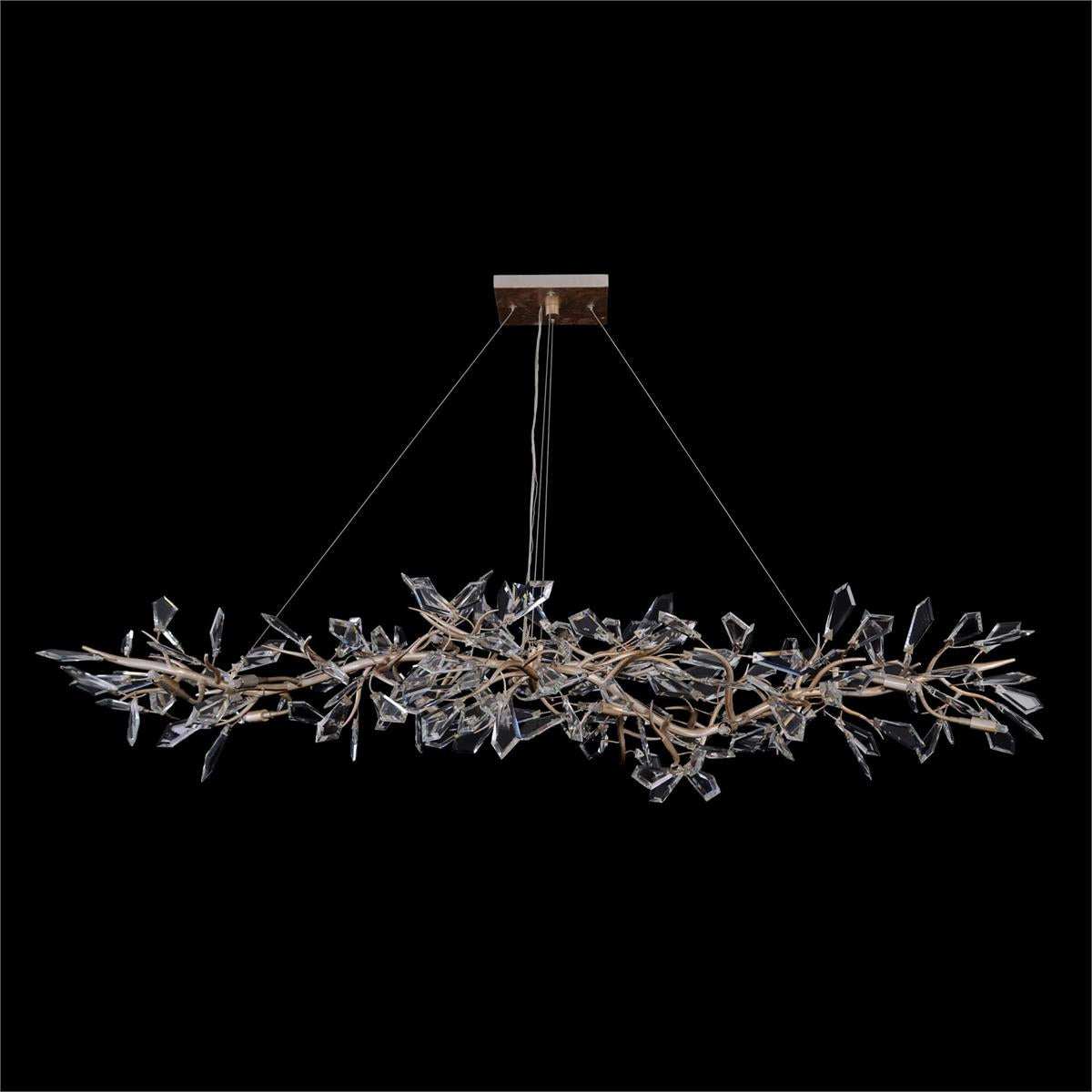 Kotta Fourteen-Light Cut-Crystal Oblong Chandelier by John Richard | Sutter & Vale