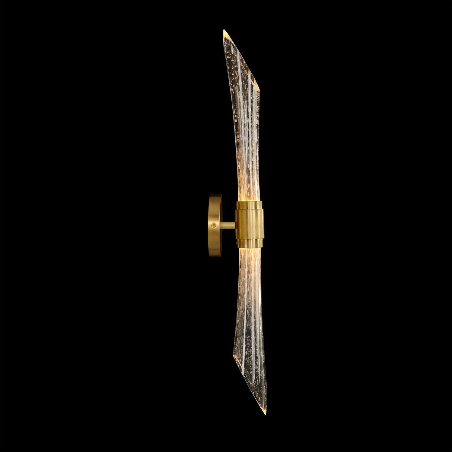 Rhapsody Fluted and Seeded Glass Wall Sconce