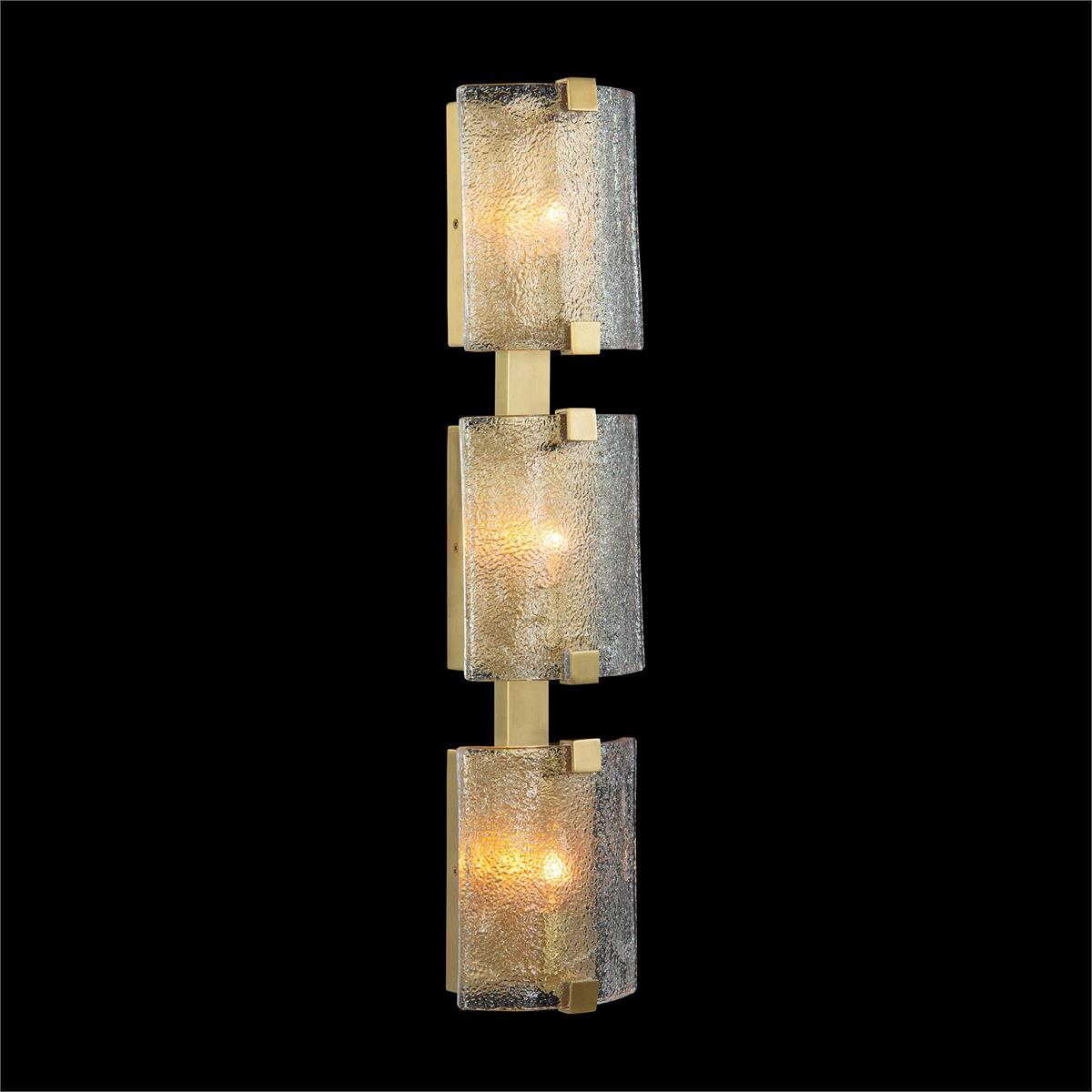 Claritas Three-Light Wall Sconce, Brass – Ceiling Lighting by John Richard | Sutter & Vale