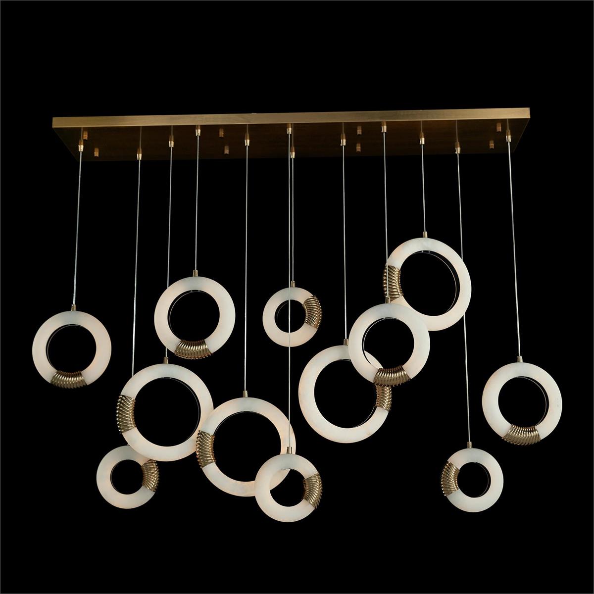 Bangela Twelve-Light Horizontal Pendant Chandelier – Ceiling Lighting by John Richard | Sutter & Vale