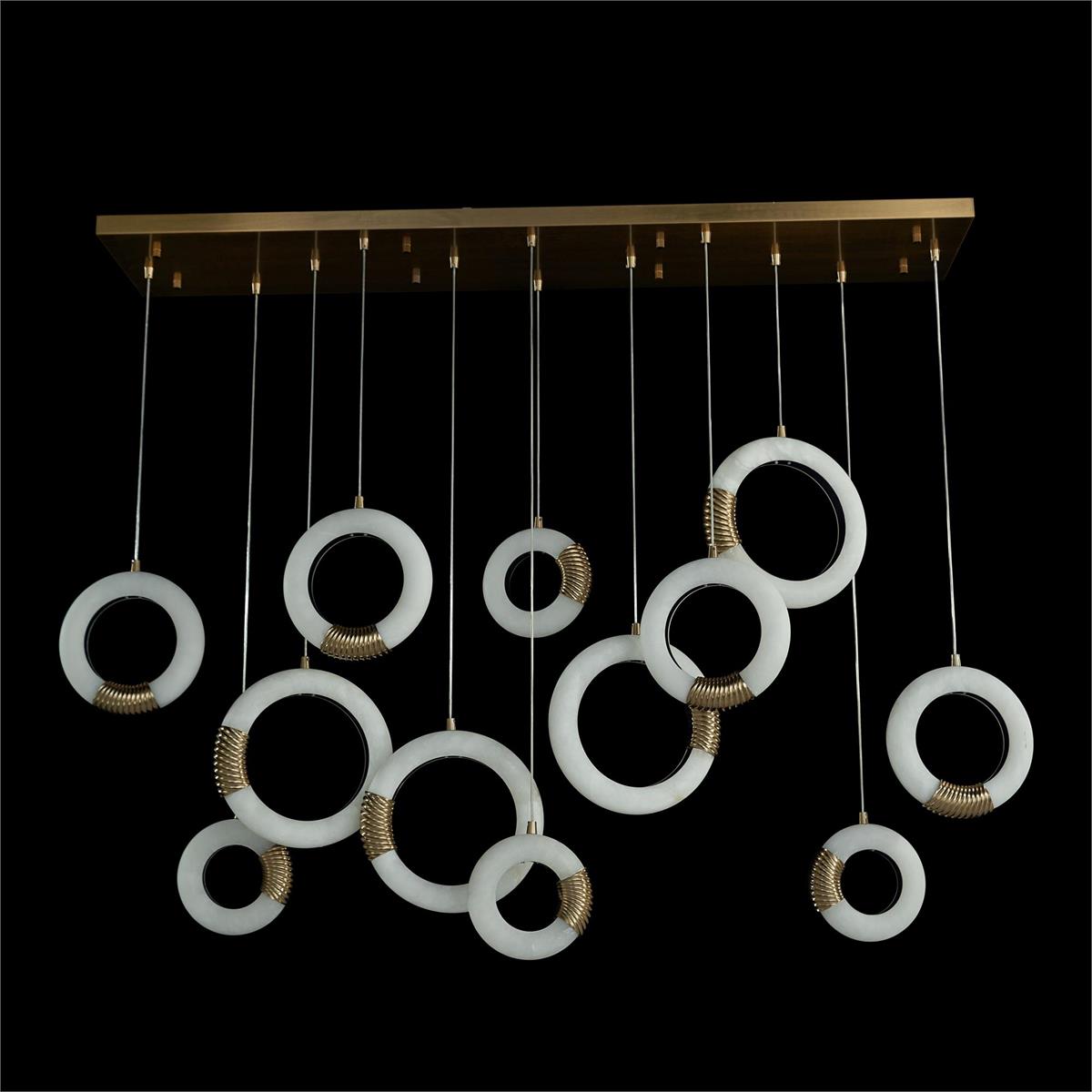 Bangela Twelve-Light Horizontal Pendant Chandelier – Ceiling Lighting by John Richard | Sutter & Vale