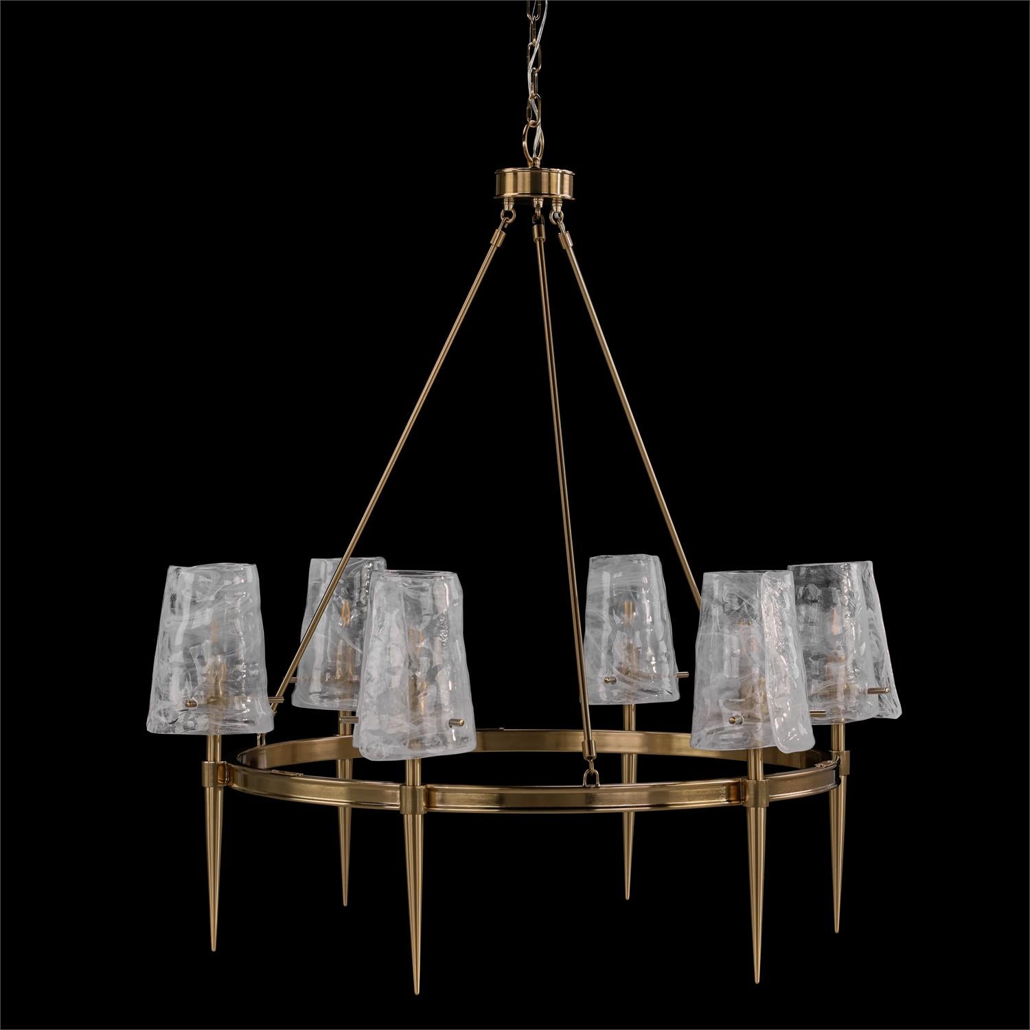 Coffee Bronze Torch Six-Light Chandelier