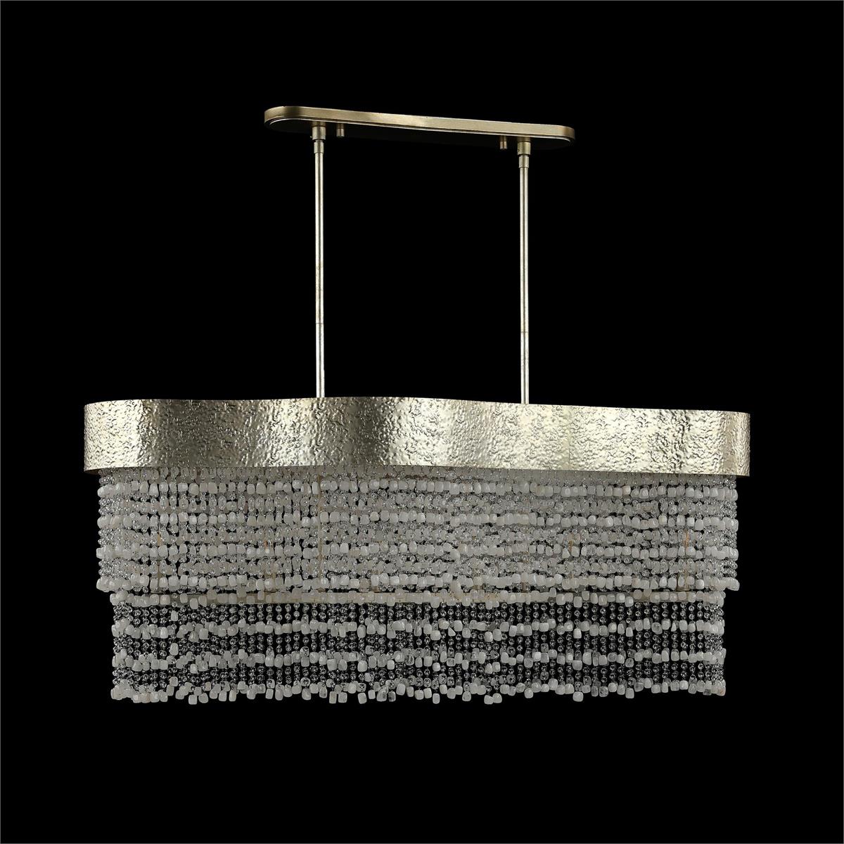 Crystal Veil Six-Light Horizontal Chandelier – Ceiling Lighting by John Richard | Sutter & Vale