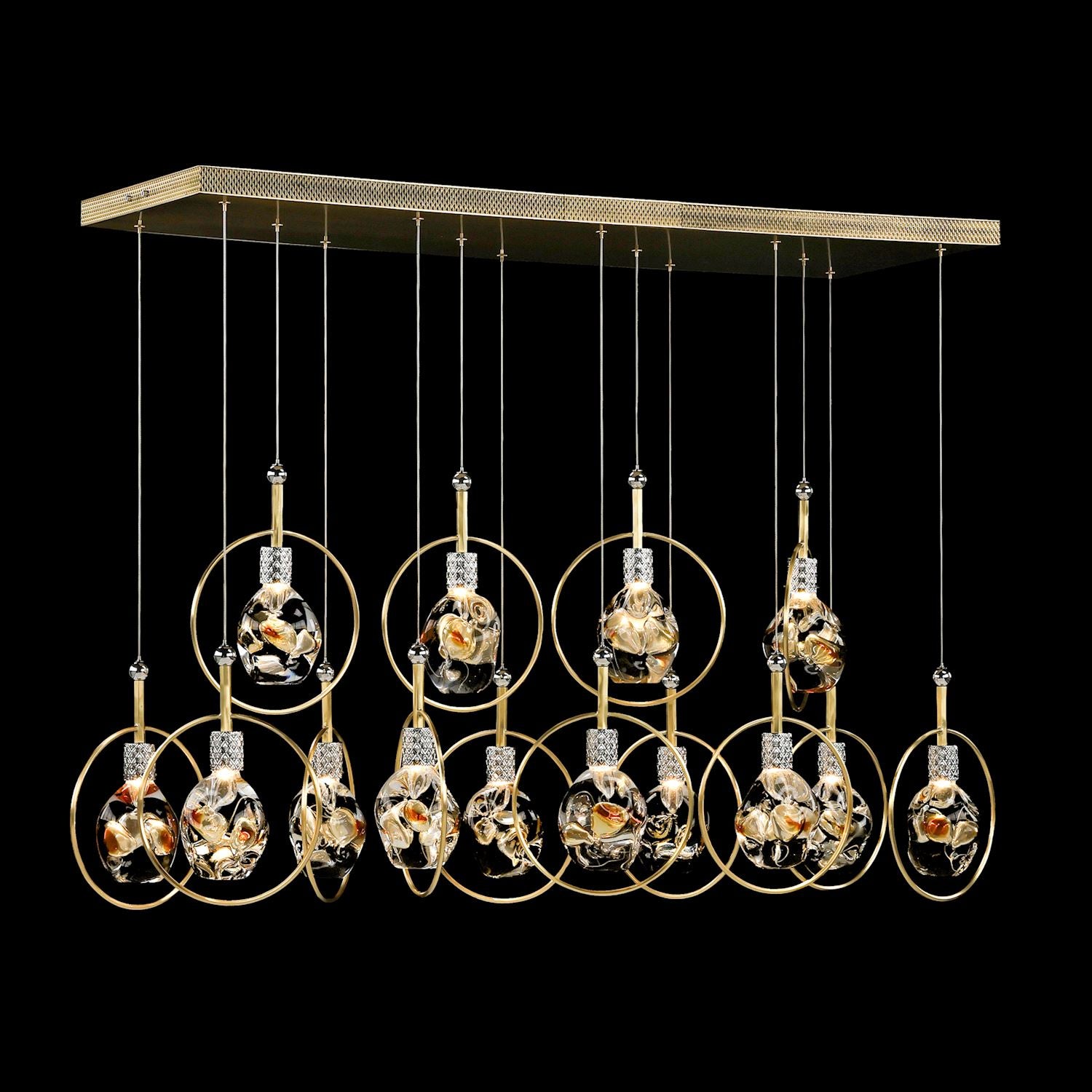 Bergamo Fourteen-Light Horizontal Chandelier – Ceiling Lighting by John Richard | Sutter & Vale