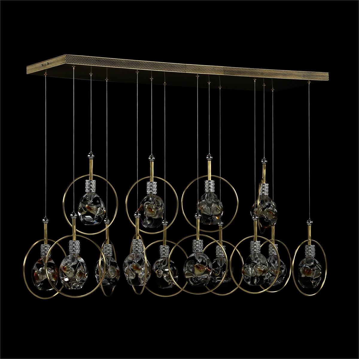 Bergamo Fourteen-Light Horizontal Chandelier – Ceiling Lighting by John Richard | Sutter & Vale