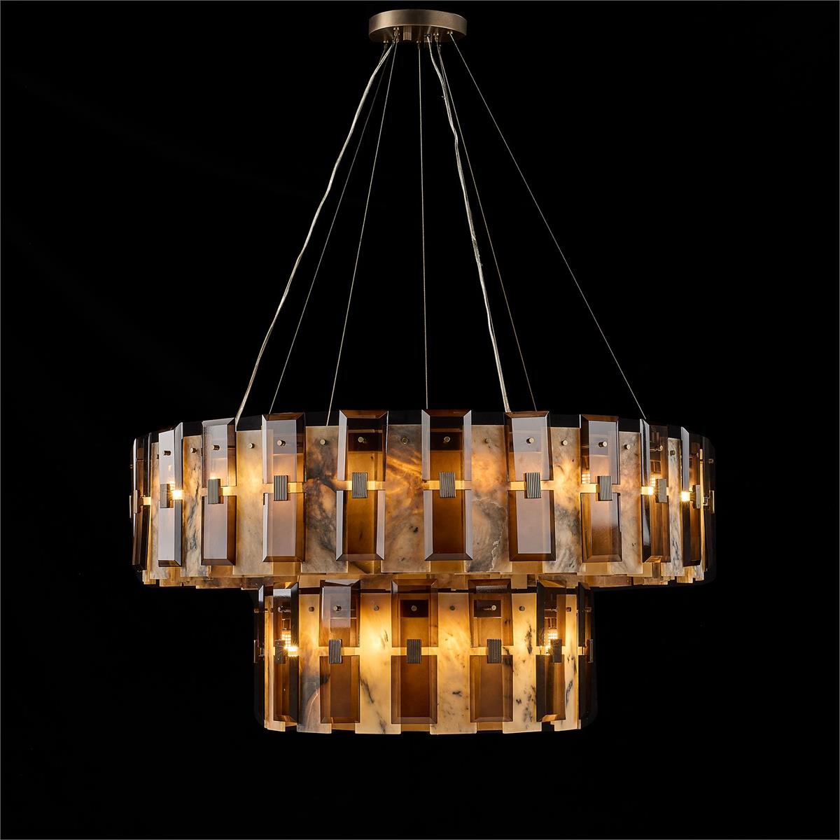 Tamboril Thirty-Eight-Light Two-Tier Chandelier – Ceiling Lighting by John Richard | Sutter & Vale