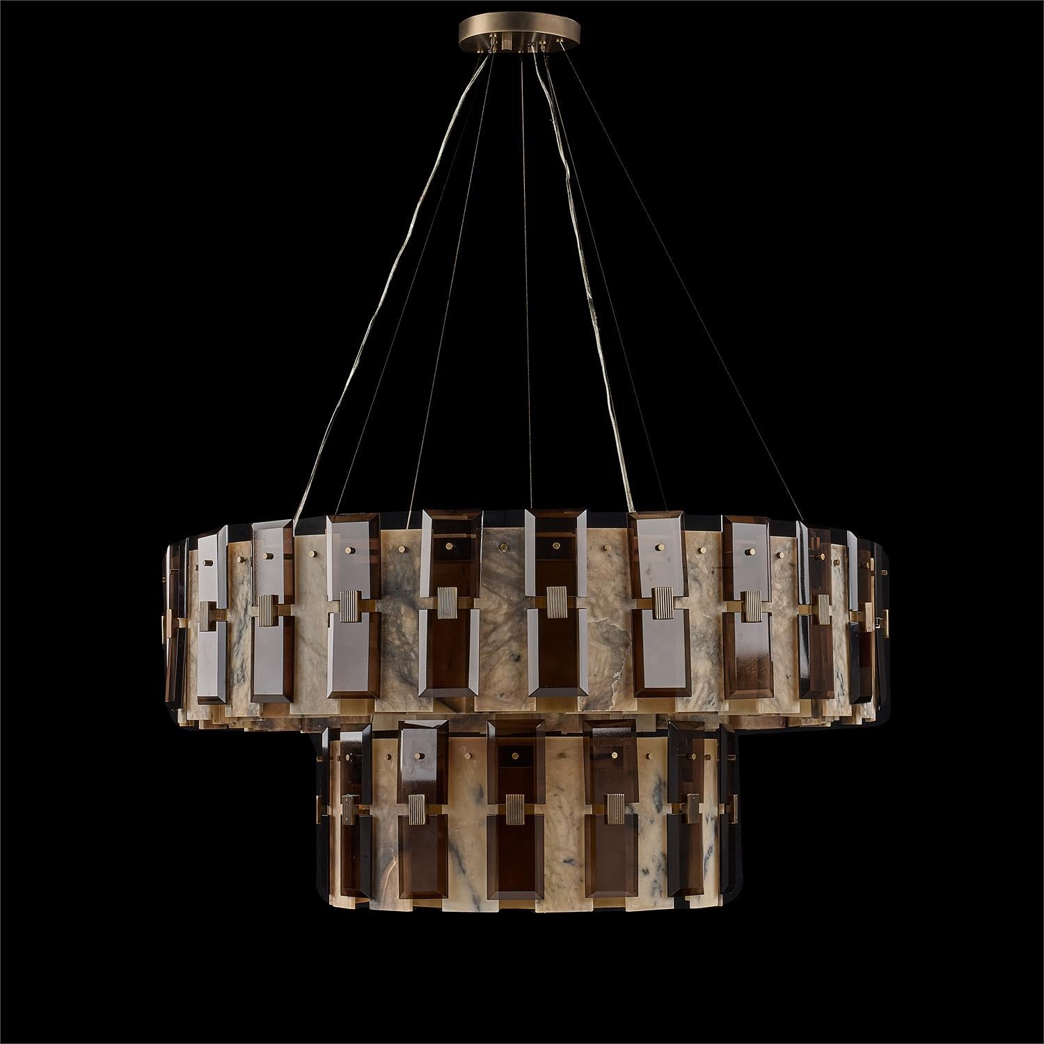 Tamboril Thirty-Eight-Light Two-Tier Chandelier