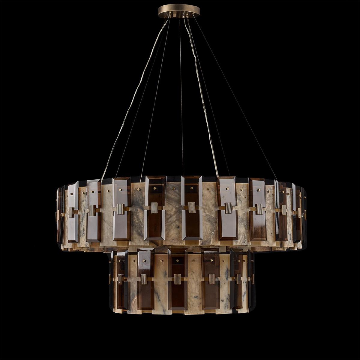 Tamboril Thirty-Eight-Light Two-Tier Chandelier – Ceiling Lighting by John Richard | Sutter & Vale