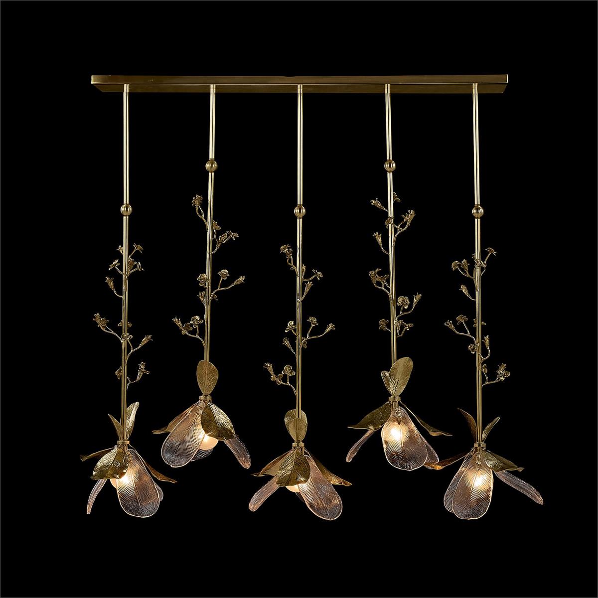 Dryad Five-Light Horizontal Chandelier – Ceiling Lighting by John Richard | Sutter & Vale