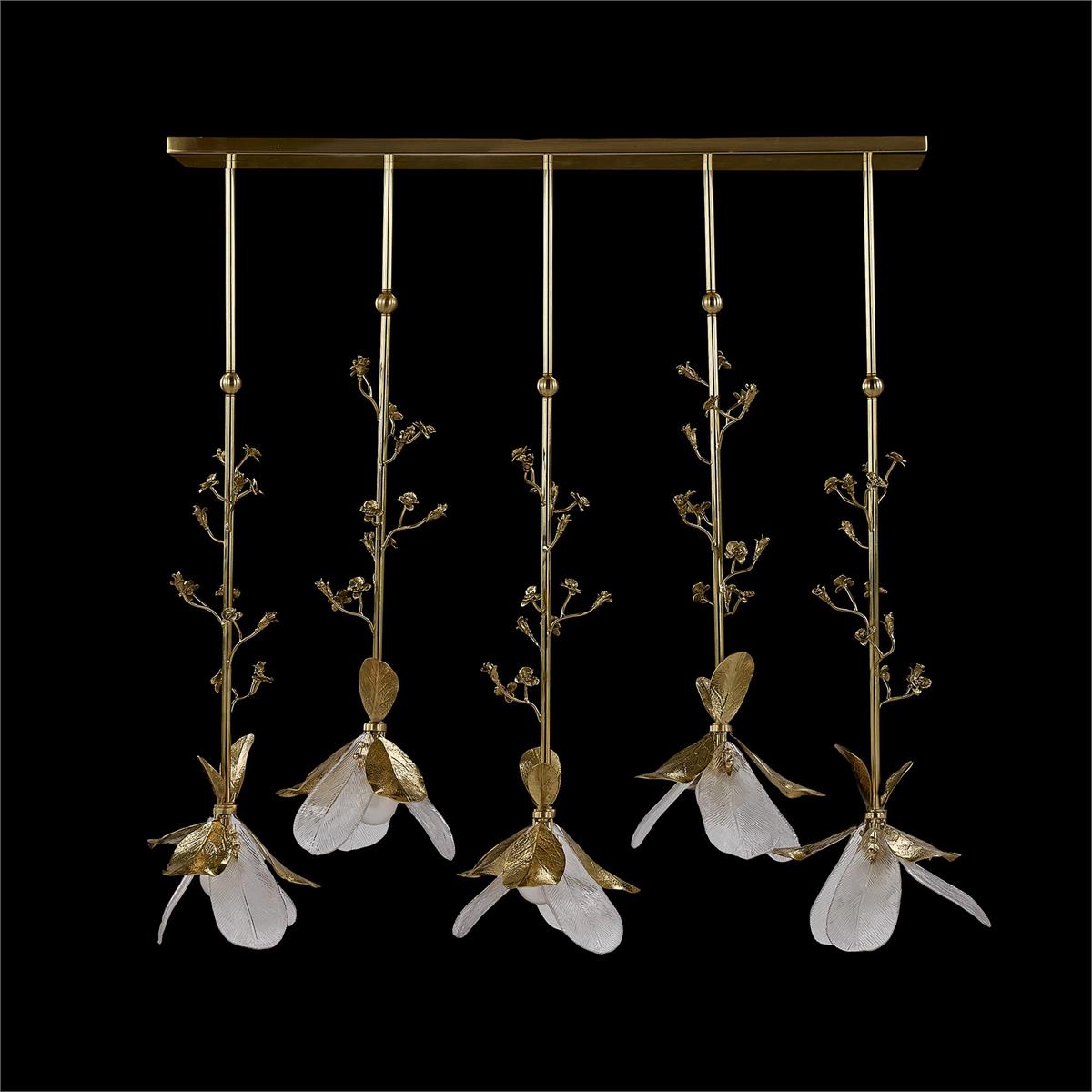 Dryad Five-Light Horizontal Chandelier – Ceiling Lighting by John Richard | Sutter & Vale
